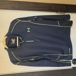 Under Armour ColdGear Men's Long Sleeve Quarter Zip Pullover - Large Navy Blue